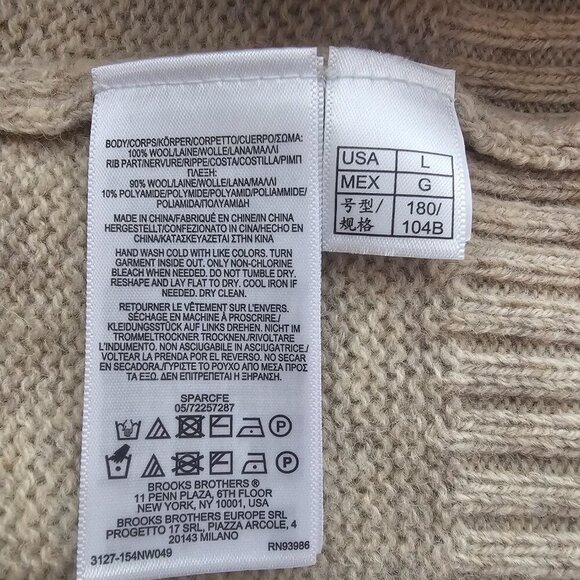 Brooks Brothers Women's 100% Scottish Lambswool Pullover, Brown, Size L - Picture 3 of 8